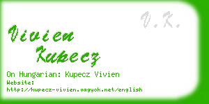 vivien kupecz business card